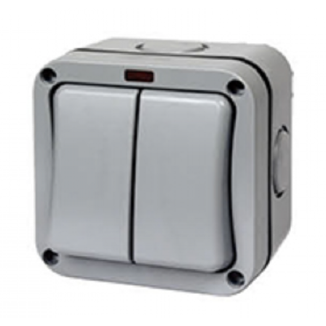 2-Pack Grey IP66 Weatherproof Outdoor Electrical Switch Box For Exterior Use, 10A